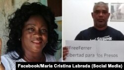 Berta Soler y Ángel Moya. (Fotos: Facebook/María Cristina Labrada)