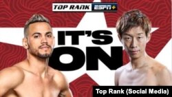 Robeisy vs Shimizu (Top Rank/Twitter).