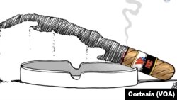 La sátira política ha reflejado las inquietudes sociales en distintos periodos de la historia de Cuba, en la primera mitad del siglo XX y tras la llegada al poder de Fidel Castro. [Dibujo cortesía del caricaturista cubano Alen Lauzán, para VOA]