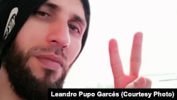 El activista Leandro Pupo Garcés