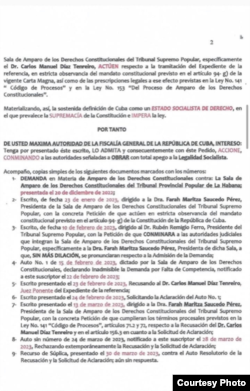 Captura de pantalla: Queja presentada por el abogado Julio Ferrer Tamayo, ante la oficina de atención a la población de la Fiscalía General