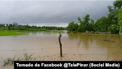 Inundaciones y crecidas en Pinar del Río a causa de Idalia.