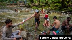 Migrantes en la selva del Darién. (Reuters/Archivo)