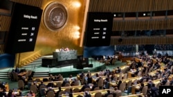 Votación en el Consejo de Derechos Humanos de Naciones Unidas. (AP Foto/John Minchillo, Archivo)