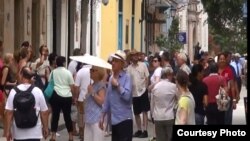 Turistas en La Habana.