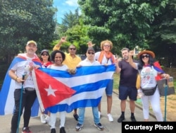 Exiliados recorrieron el Camino de Santiago Apóstol por la liberación de los presos políticos en la isla. (Foto: Cortesía de Avana de la Torre)