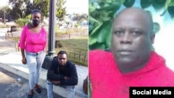 Los hijos de Loreto Hernández (izq.), Rosabel y Dayron (der.), denuncian que las autoridades le sniegan información sobre el estado de salud de su padre. (Combo de fotos tomadas de Facebook)