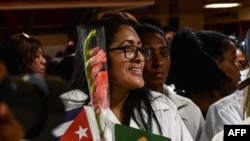 Médicos cubanos en Brasil, en noviembre de 2018. (Photo by Marcelino Vázquez/ACN/AFP)