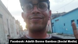 El activista cubano Adelth Bonne Gamboa.