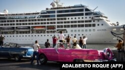 El primer crucero de EEUU que viajó a la isla en medio siglo. ADALBERTO ROQUE / AFP