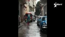 Se derrumba el techo del mercadito Cuba 510 por las intensas lluvias en La Habana