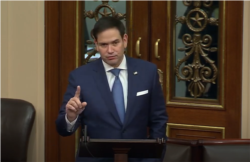 Senador Marco Rubio en el senado el 6 de enero del 2021