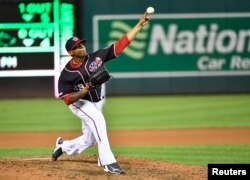 Roenis Elías de los Nacionales de Washington. Brad Mills-USA TODAY Sports vía Reuters.