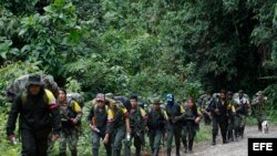 Columna de las FARC. Archivo.