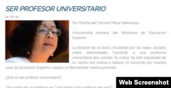 Alegato de la viceministra de Educación Superior en Cuba.