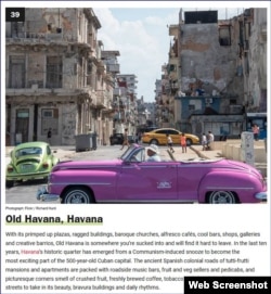 La Habana Vieja ocupa el sitio 39 en la lista de los 50 barrios más cool del mundo. (Captura de imagen/Time Out)