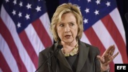 Hillary Clinton durante un discurso en la prestigiosa Stern Business School de Nueva York.