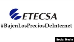 Usuarios en redes sociales promueven la etiqueta #BajenLosPreciosDeInternet. 