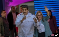 Maduro y su esposa Cilia Flores, en Caracas, Venezuela, en febrero de 2019.