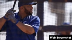 Kendrys Morales en el entrenamiento de primavera 2016.