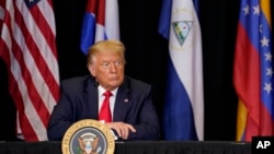 Trump en evento de apoyo a democracia en Cuba, Venezuela y Nicaragua.