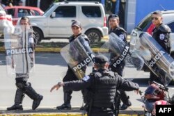 Arrestos contra manifestantes en Managua.