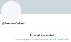 "@GuerreroCubano" violó las reglas y fue suspendido por Twitter.