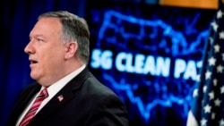 El secretario de Estado, Michael R. Pompeo, presentó el 29 de abril de 2020 la Iniciativa Red Limpia para mantener los datos seguros y privados (Andrew Harnik/AP Images)