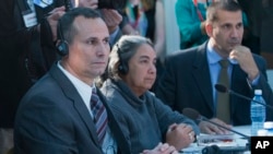 José Daniel Ferrer, Juana Mora Cedeño y Antonio Rodiles en un encuentro con Barack Obama el 22 de marzo de 2016 en La Habana. AP Photo/Pablo Martinez Monsivais