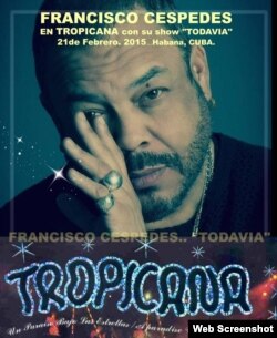 Cartel promocional. Pancho Céspedes en Tropicana.