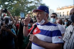 Miguel Díaz-Canel en el Parque Trillo el 29 de noviembre. REUTERS/Alexandre Meneghini