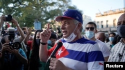 Miguel Díaz-Canel en el Parque Trillo el 29 de noviembre. REUTERS/Alexandre Meneghini