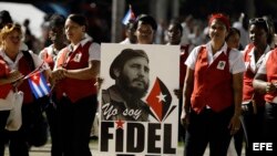 Ceremonia de despedida a Fidel Castro en la Plaza de la Revolución Antonio Maceo de Santiago de Cuba.