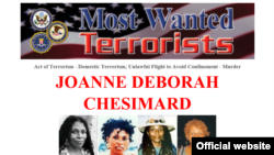 Página del FBI pidiendo información sobre Joanne Chesimard, una de los 10 terroristas más buscados por Estados Unidos, y quien ha recibido protección en Cuba.