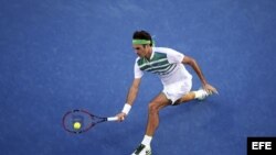 Roger Federer en el Abierto de tenis de Australia.