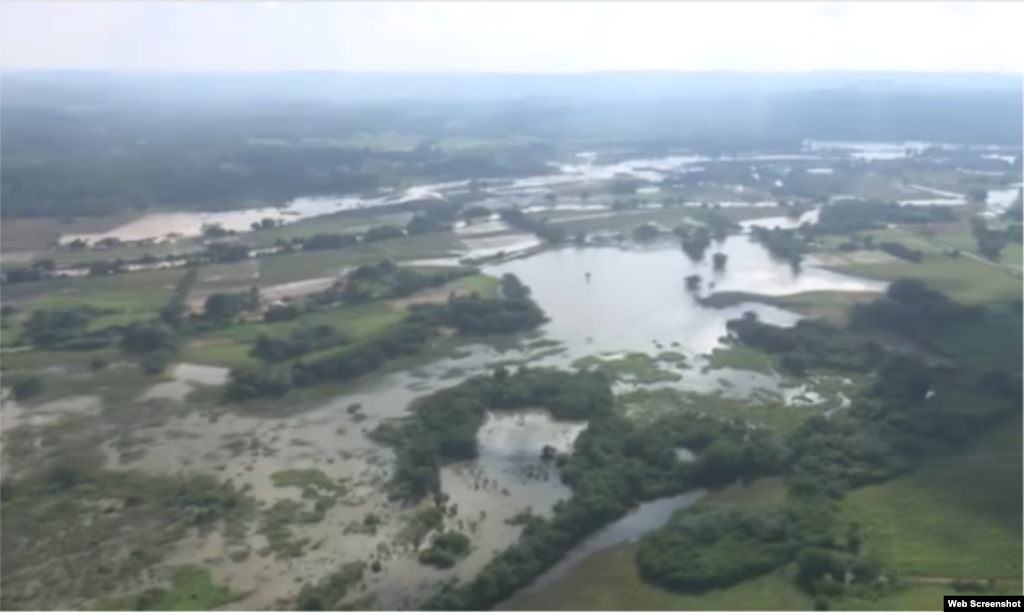 &nbsp;Imágenes de inundaciones en el río Cuyaguateje en&nbsp; Pinar del Río&nbsp; tras intensas lluvias / Captura de Pantalla de video TelePinar.