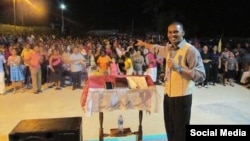 Pastor Alain Toledano en El Salao, Santiago de Cuba.. 