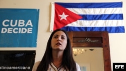 La opositora cubana Rosa María Payá, promotora de Cuba Decide.