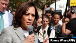 La senadora de California Kamala Harris durante una visita a Homestead, Florida, el pasado 28 de junio.