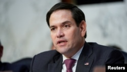 El senador republicano de la Florida Marco Rubio, durante una reunión del Comité de Inteligencia del Senado en enero del 2019.