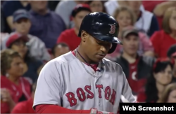 Yoenis Céspedes, de los Medias Rojas de Boston.