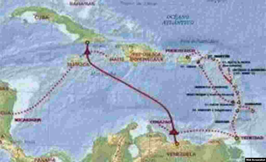 Proyecto original del cable submarino ALBA1 