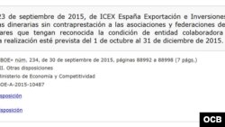 Financiación de España al comercio exterior