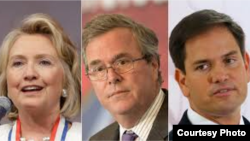 Si deciden aspirar, Hillary podría enfrentarse con Jeb Bush o Marco Rubio en el tema del embargo.