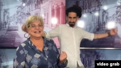 Susana Pérez y Chucho del Chucho (Carlos Gabriel Espinosa) en el spot publicitario del espacio “Cuba primero”, que se transmite por primera vez hoy lunes a las 4:30 de la tarde en el canal de Youtube “cantalotv.com”.