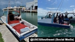 Guardia Costera de Estados Unidos repatriando a un grupo de migrantes cubanos.