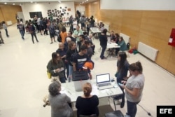 Inicio de las votaciones en el IES Antoni Martí i Franquès de Tarragona.