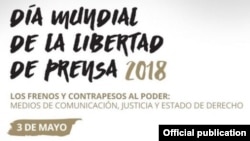  25ª edición del Día Mundial de la Libertad de Prensa. Tomado de la UNESCO.