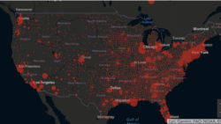 Mapa de la Universidad de Johns Hopkins