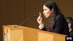  Yoani Sánchez habla en el Instituto Cato en Washington, DC. (EEUU). 